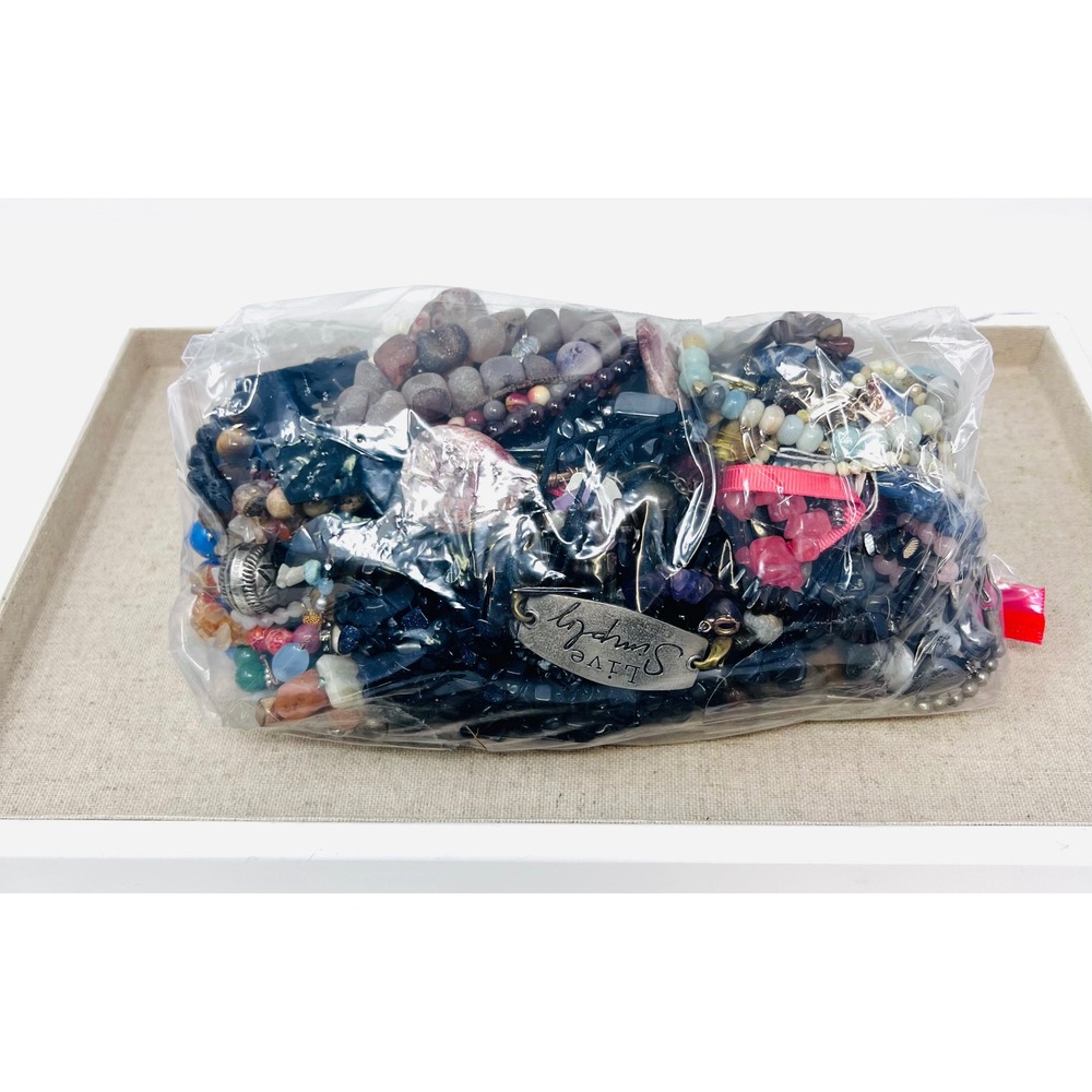 Vintage & Modern Semi-Precious Gemstone Beaded Mystery Jewelry Lot 3lbs